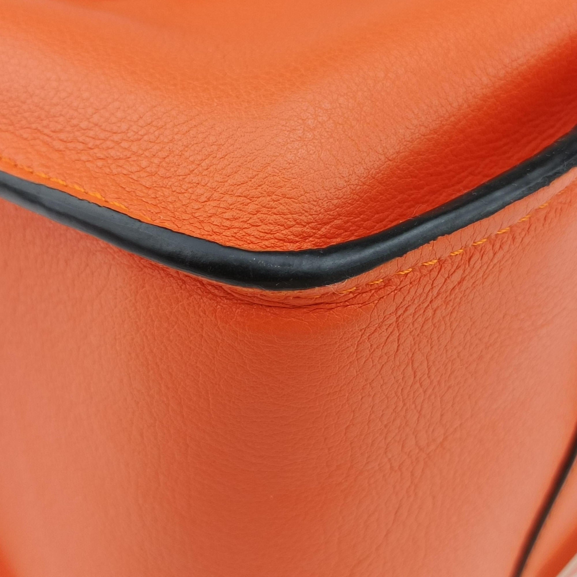 Pre-owned Loewe hammock Orange leather  shoulderbag | stylenewstar