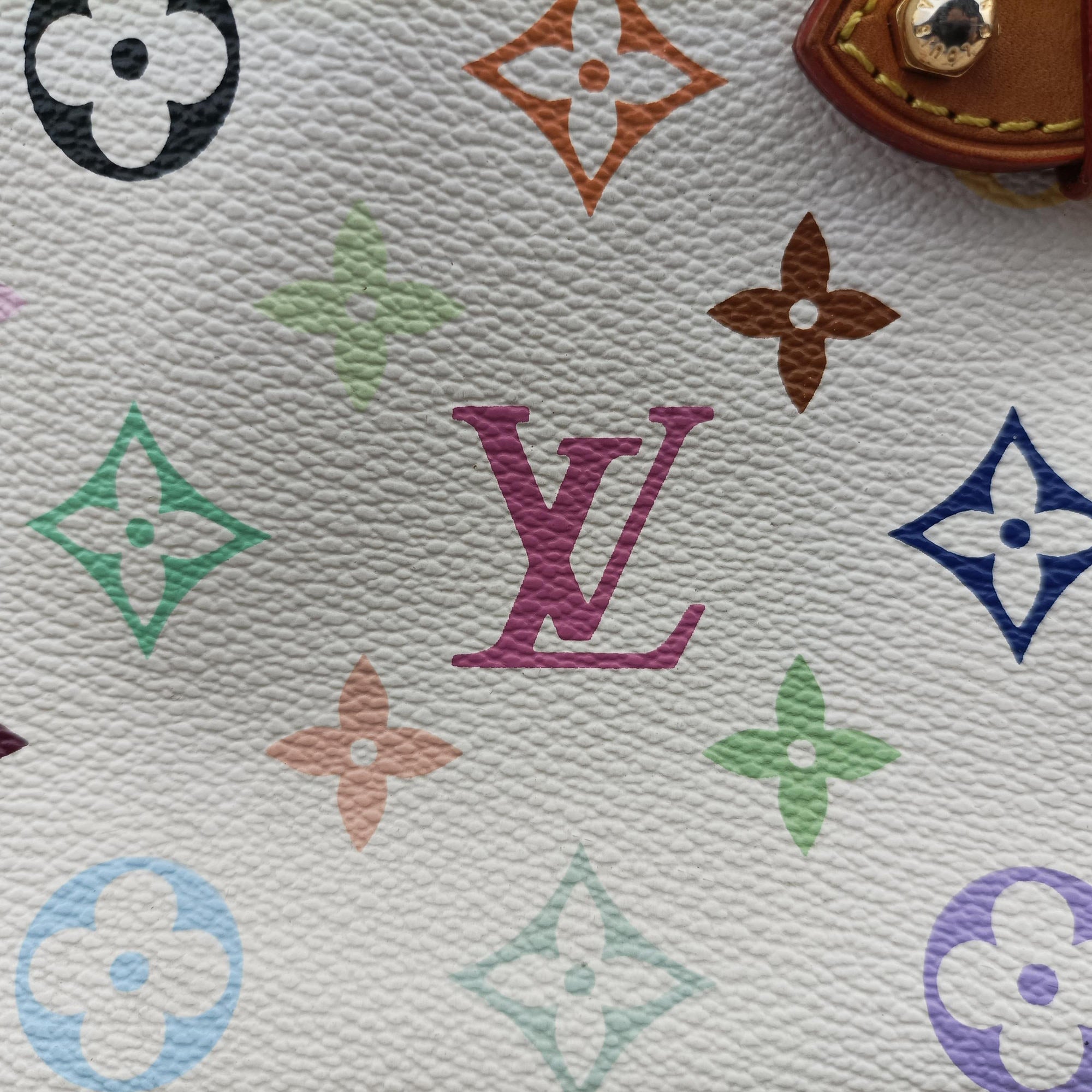 Pre-owned Louis Vuitton CLAUDIA white Monogram Multicolor M40193 handbag | stylenewstar