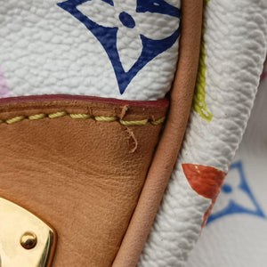 Pre-owned Louis Vuitton CLAUDIA white Monogram Multicolor M40193 handbag | stylenewstar