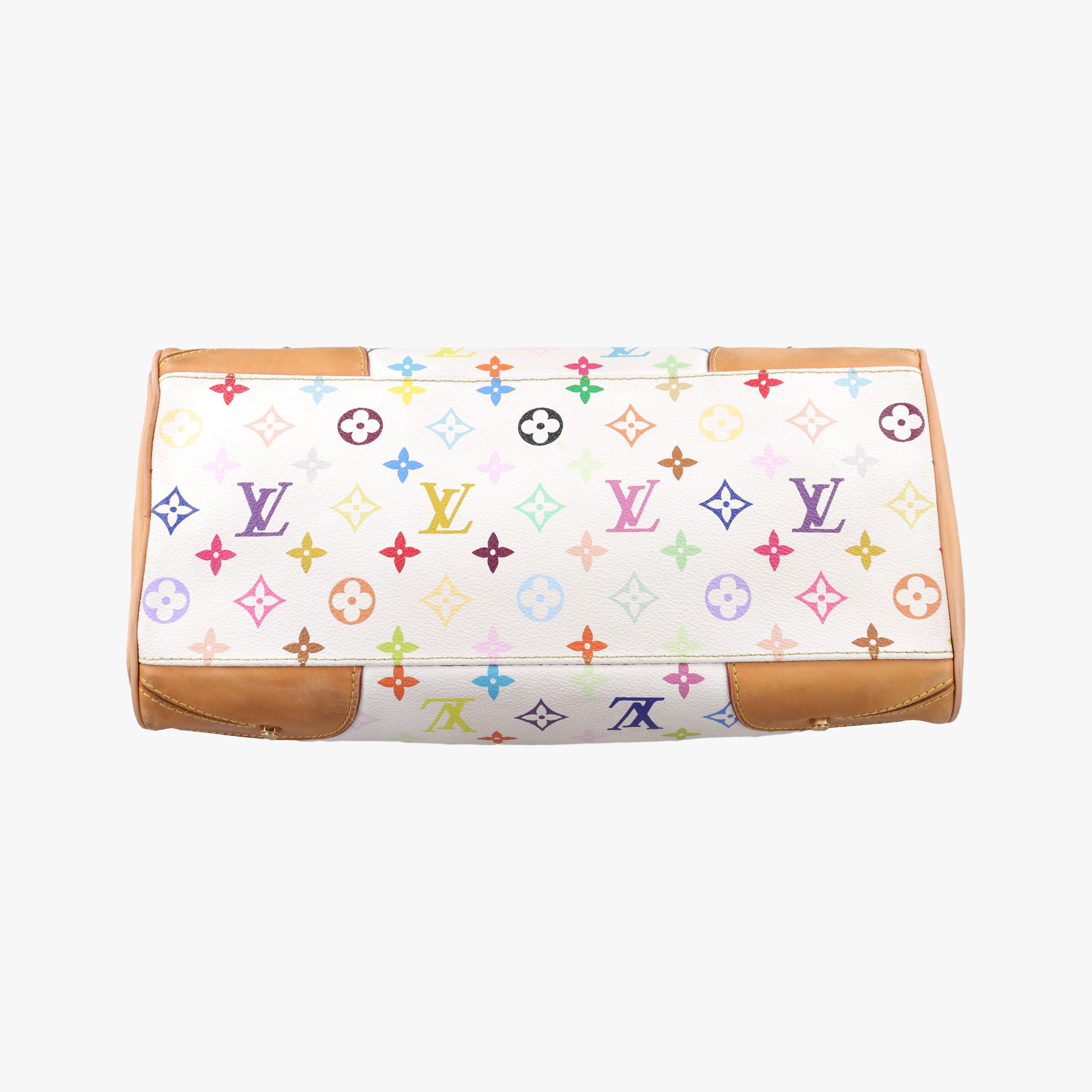 Pre-owned Louis Vuitton CLAUDIA white Monogram Multicolor M40193 handbag | stylenewstar