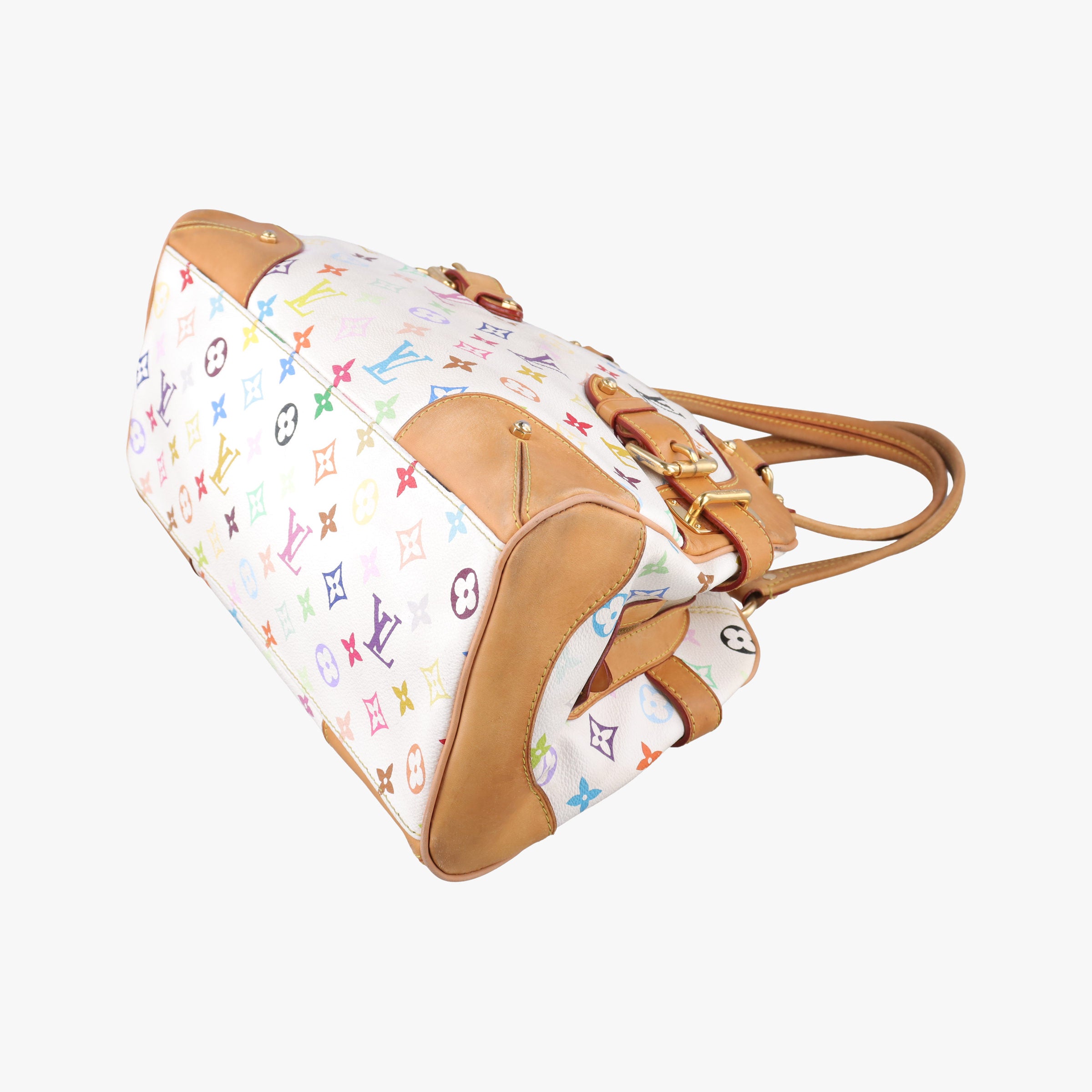 Pre-owned Louis Vuitton CLAUDIA white Monogram Multicolor M40193 handbag | stylenewstar
