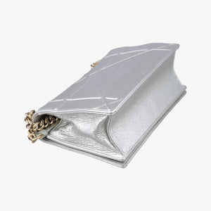 Pre-owned Christian Dior Diorama Silver Leather  shoulderbag | stylenewstar