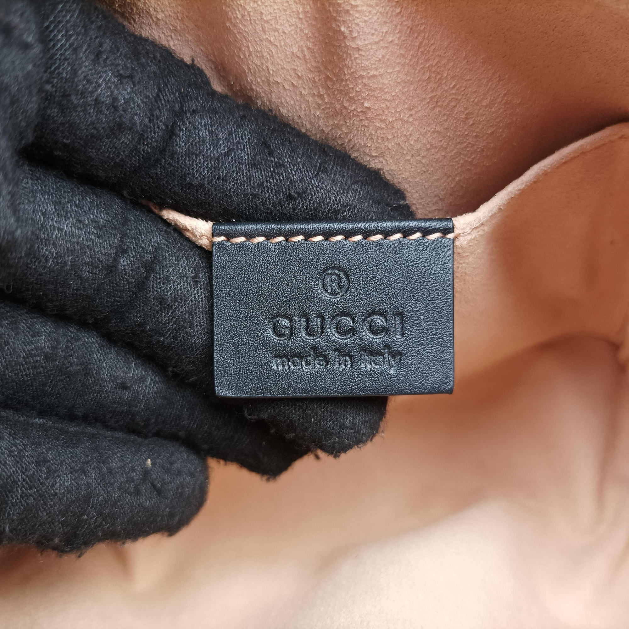 Pre-owned Gucci Ophidia Black Suede×leather 517076 shoulderbag | stylenewstar