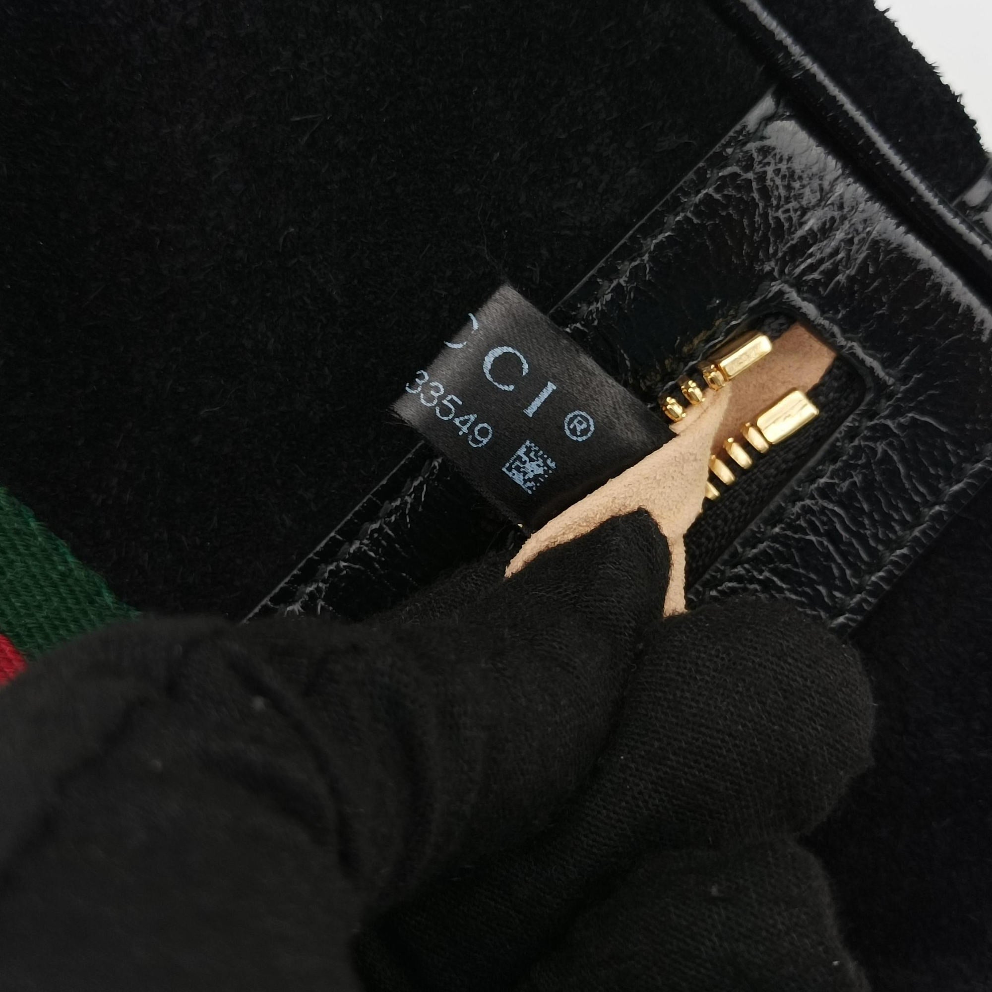Pre-owned Gucci Ophidia Black Suede×leather 517076 shoulderbag | stylenewstar