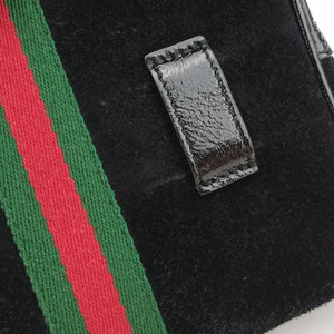 Pre-owned Gucci Ophidia Black Suede×leather 517076 shoulderbag | stylenewstar