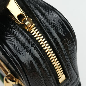 Pre-owned Gucci Ophidia Black Suede×leather 517076 shoulderbag | stylenewstar