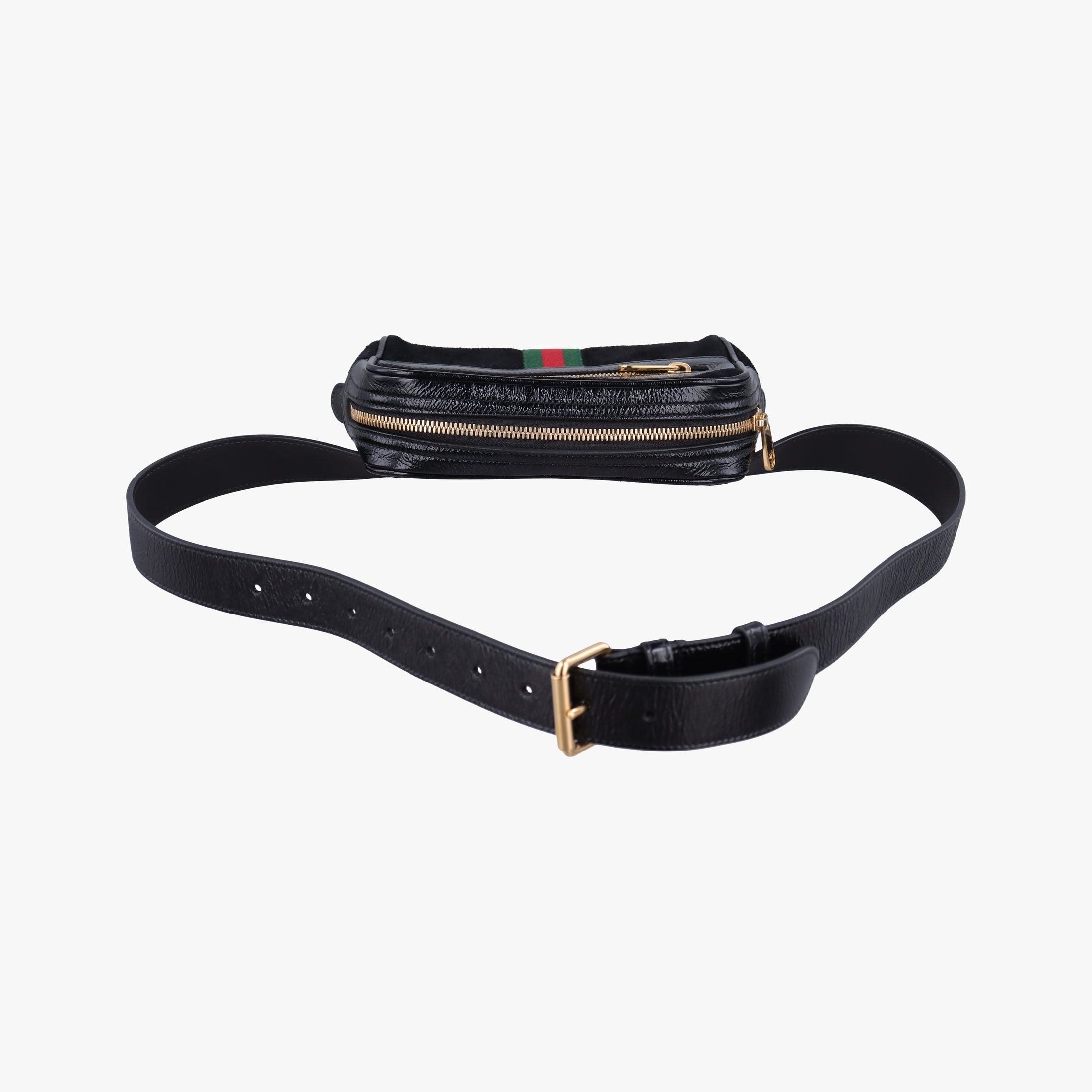 Pre-owned Gucci Ophidia Black Suede×leather 517076 shoulderbag | stylenewstar