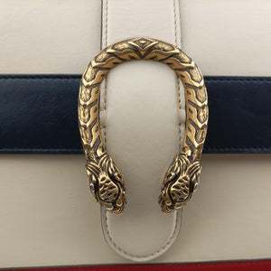 Secondhand Gucci Dionysus bamboo White×navy×red Leather 448075 shoulderbag | stylenewstar