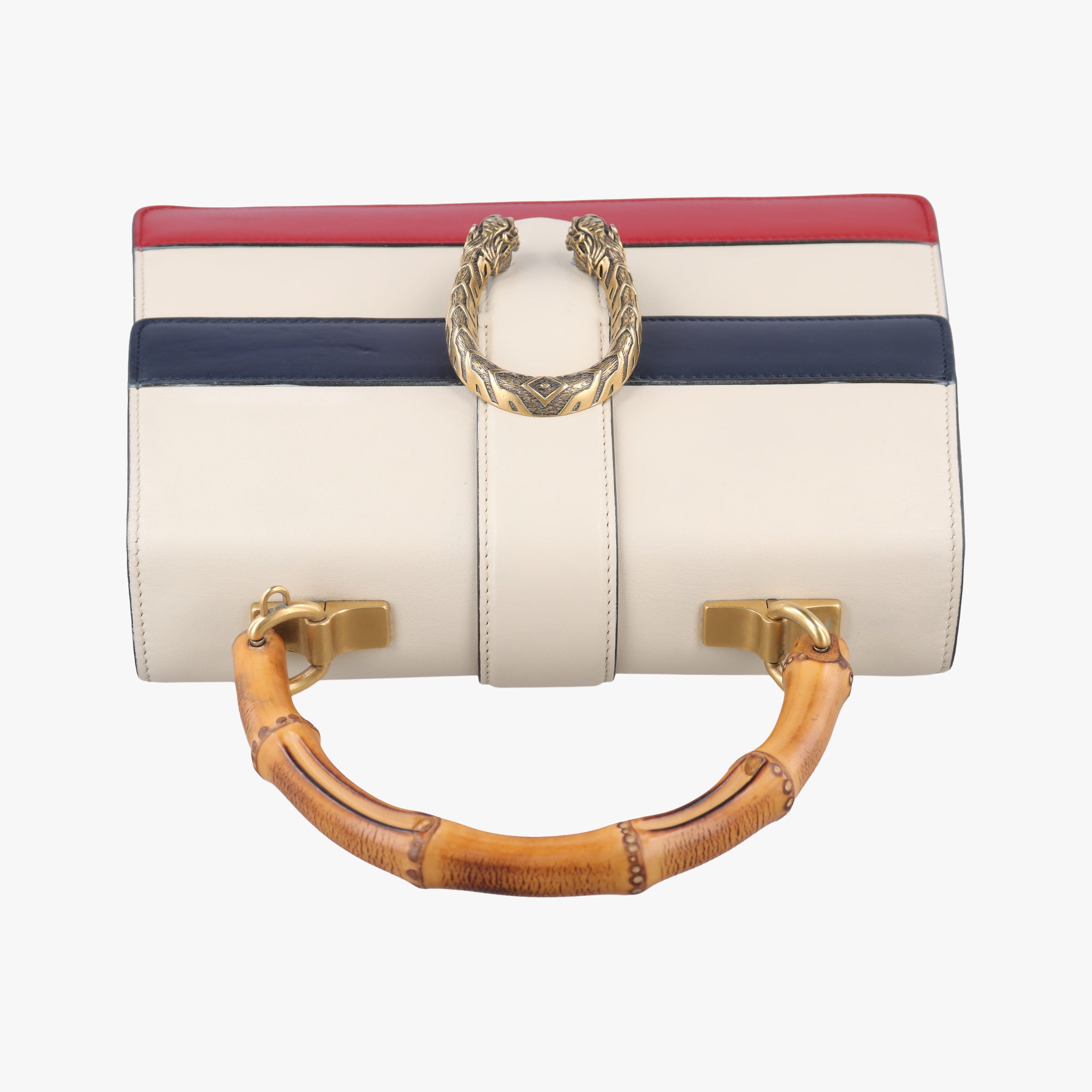 Secondhand Gucci Dionysus bamboo White×navy×red Leather 448075 shoulderbag | stylenewstar