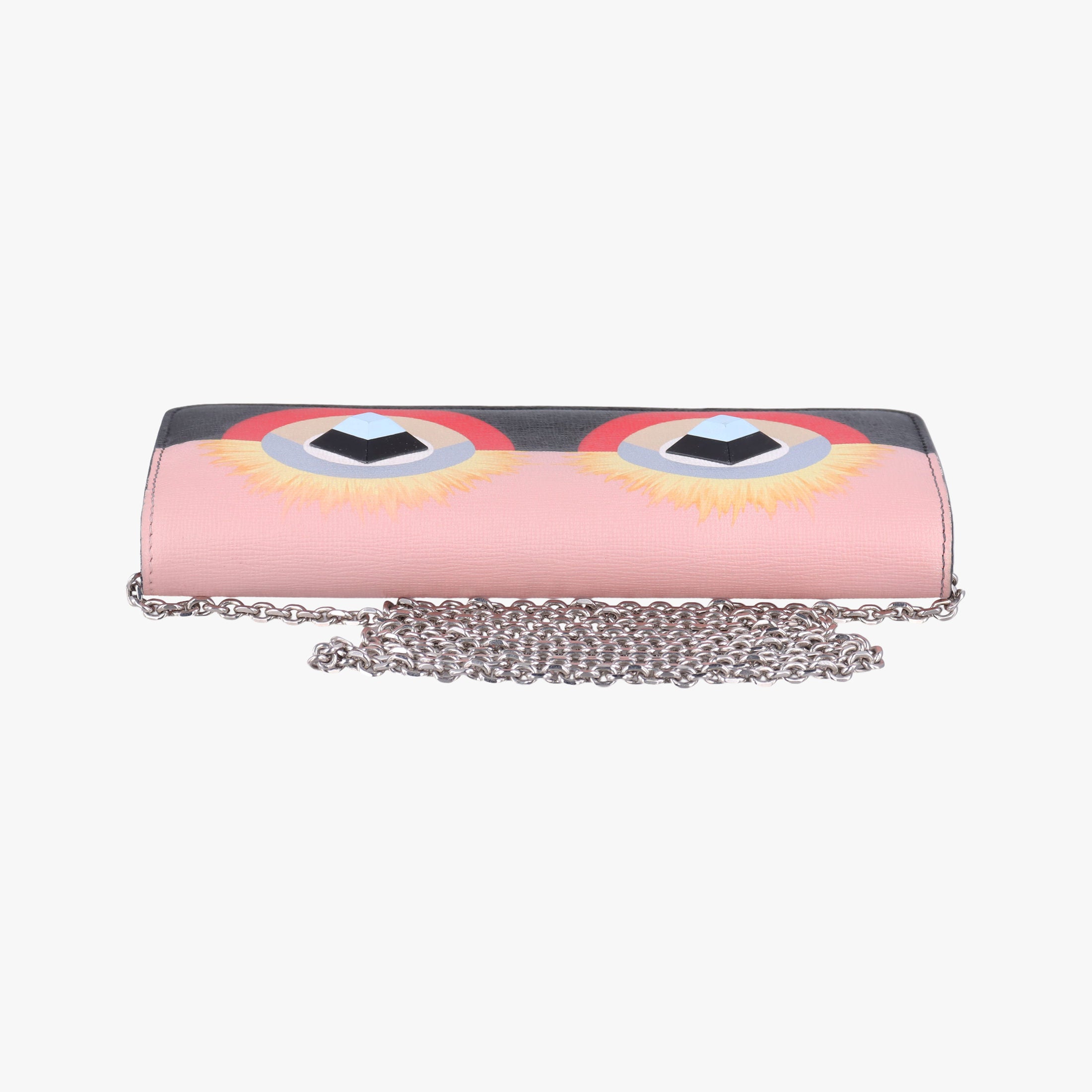 Pre-owned Fendi Monster Eyes Continental Multicolour Leather 8M0365 shoulderbag | stylenewstar