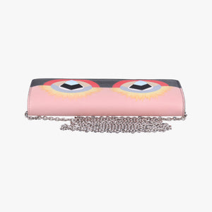 Pre-owned Fendi Monster Eyes Continental Multicolour Leather 8M0365 shoulderbag | stylenewstar