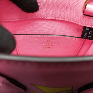 Pre-owned Gucci Bananya Mini Pink Leather 671623 shoulderbag | stylenewstar