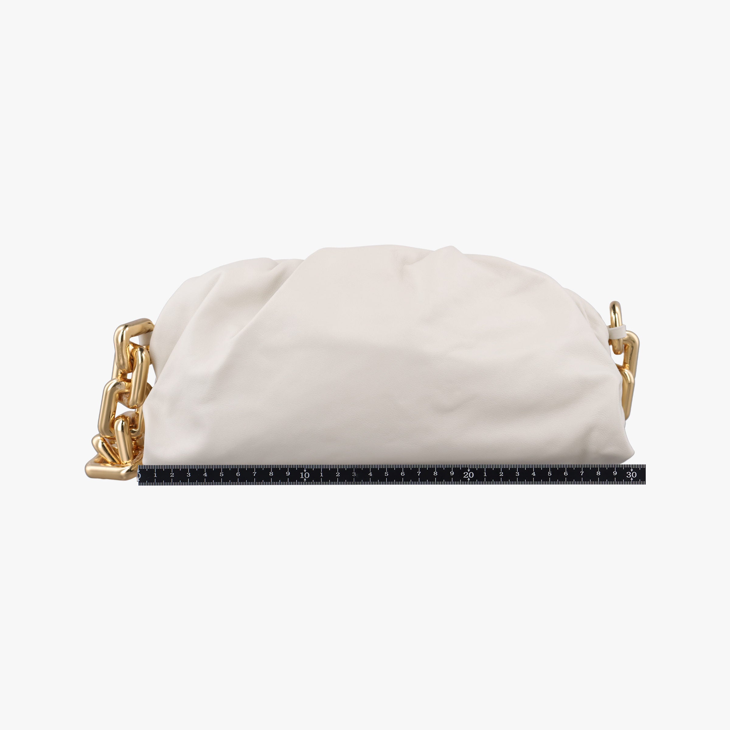 Vintage Bottega Veneta THE Chain Pouch White lambskin  shoulderbag | stylenewstar