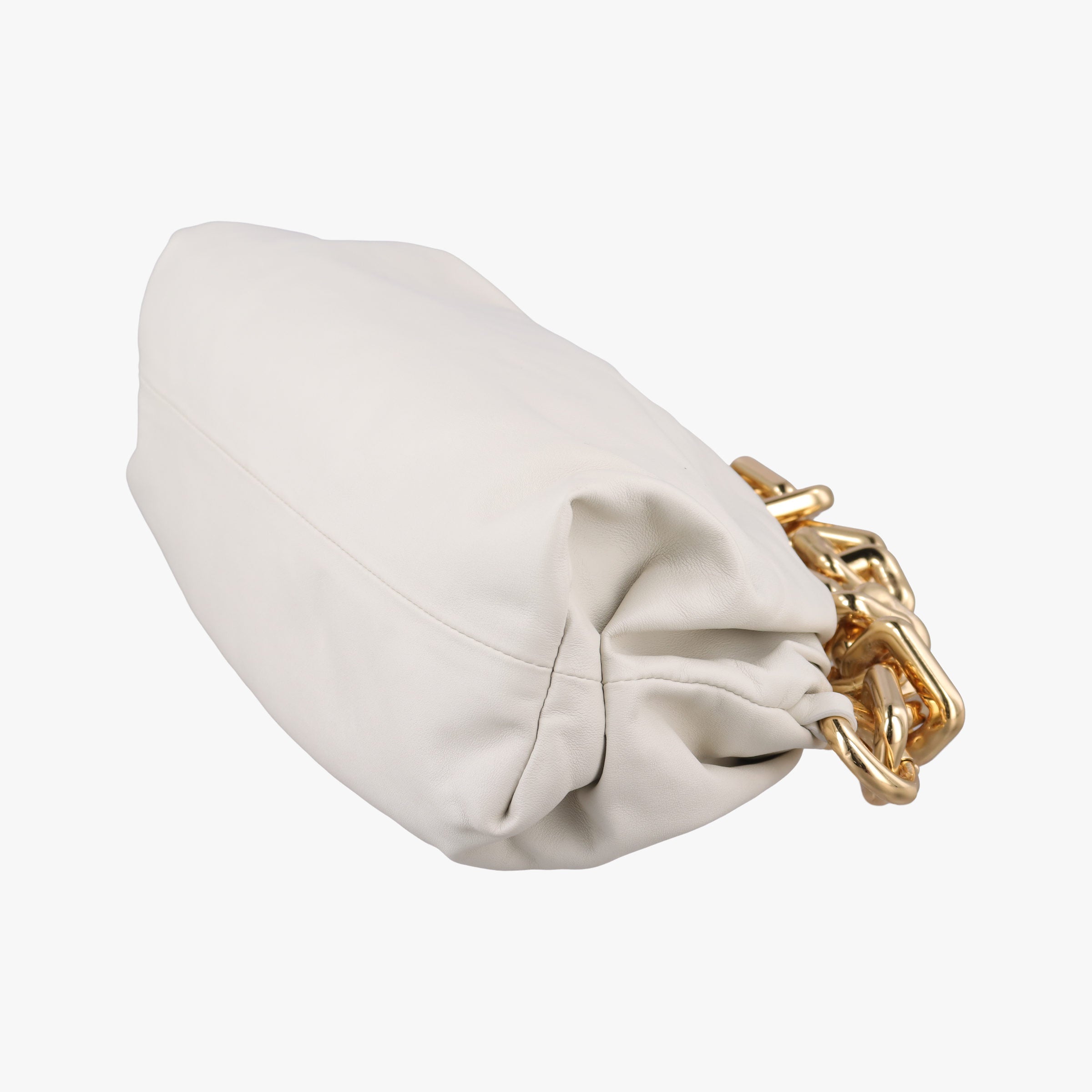Vintage Bottega Veneta THE Chain Pouch White lambskin  shoulderbag | stylenewstar