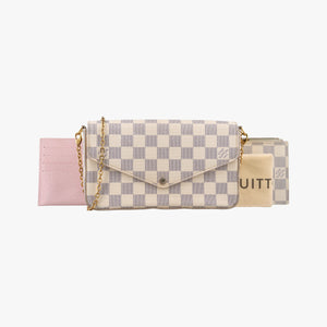 Pre-owned Louis Vuitton Pochette Felicie Azur Damier Canvas N63106 shoulderbag | stylenewstar