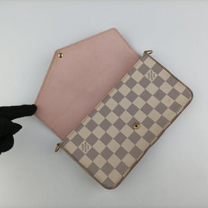 Pre-owned Louis Vuitton Pochette Felicie Azur Damier Canvas N63106 shoulderbag | stylenewstar