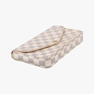 Pre-owned Louis Vuitton Pochette Felicie Azur Damier Canvas N63106 shoulderbag | stylenewstar