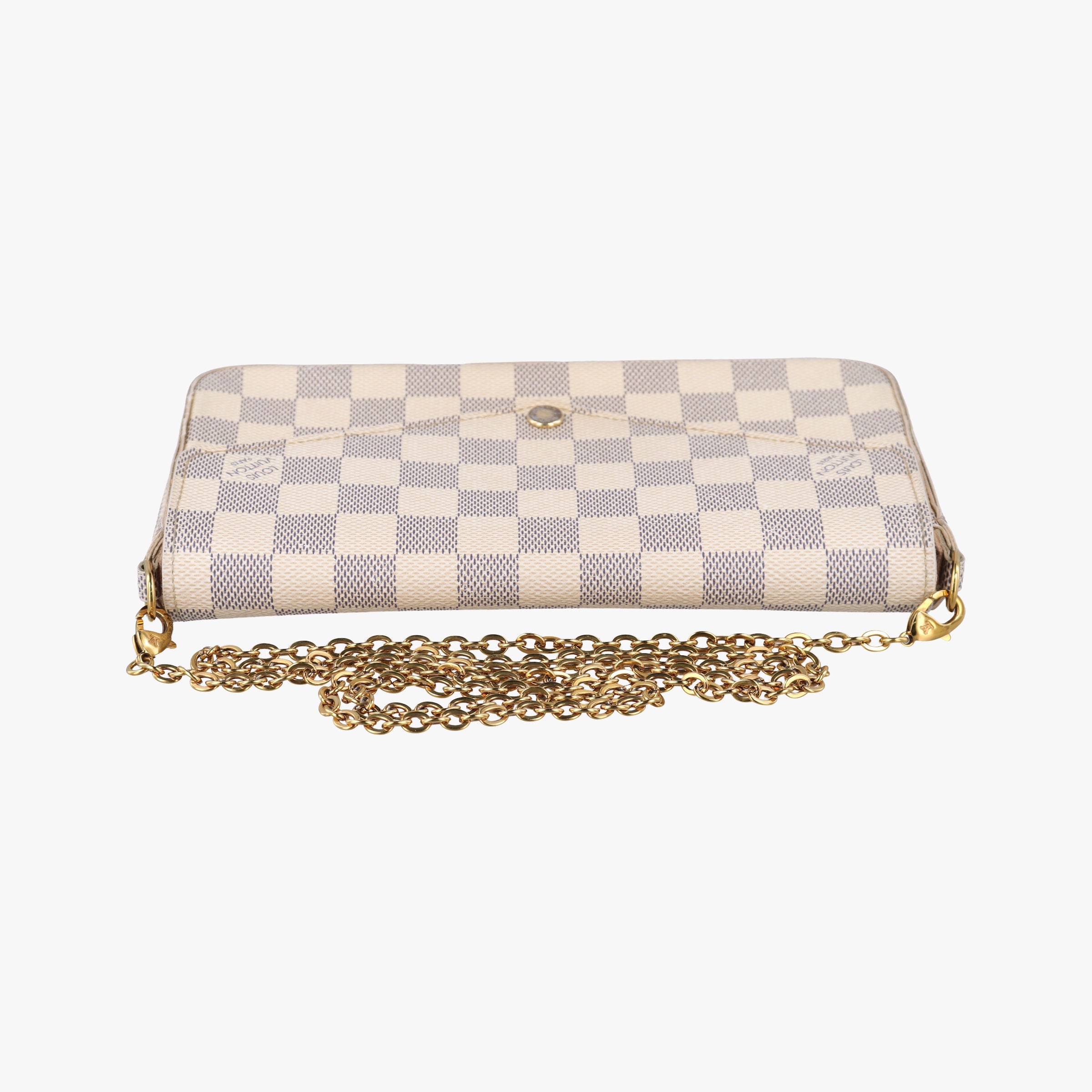 Pre-owned Louis Vuitton Pochette Felicie Azur Damier Canvas N63106 shoulderbag | stylenewstar