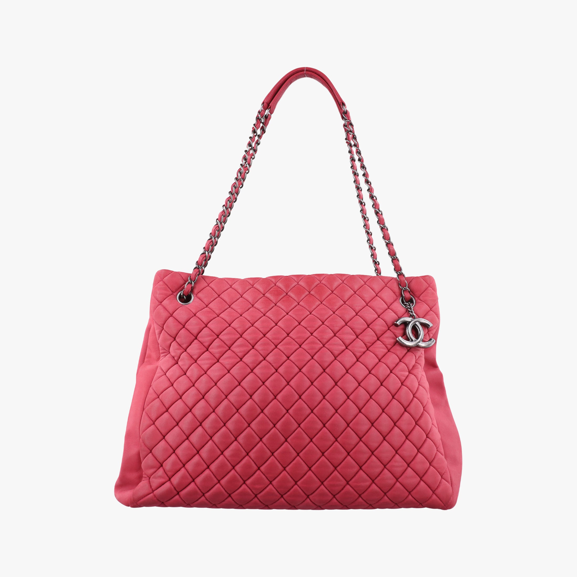 Vintage Chanel Matelasse cocomark Mademoiselle Red Iridescent Calfskin A67389 handbag | stylenewstar