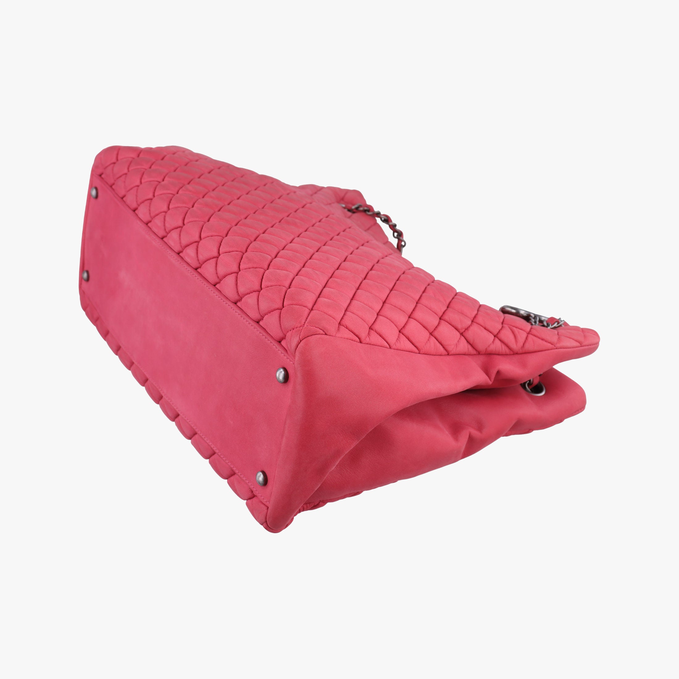 Vintage Chanel Matelasse cocomark Mademoiselle Red Iridescent Calfskin A67389 handbag | stylenewstar