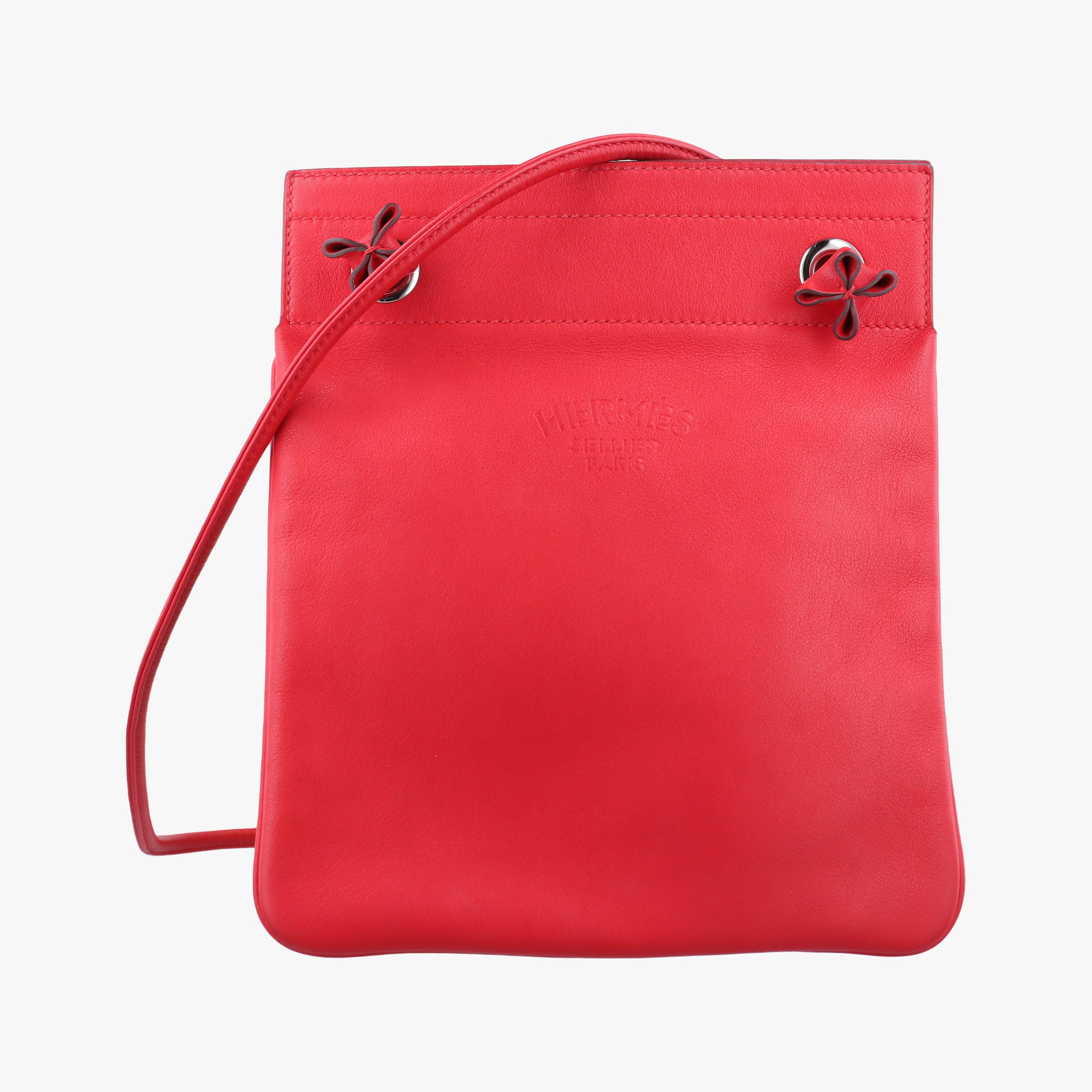 Pre-owned Hermes Sac Aline mini Red lambskin  shoulderbag | stylenewstar