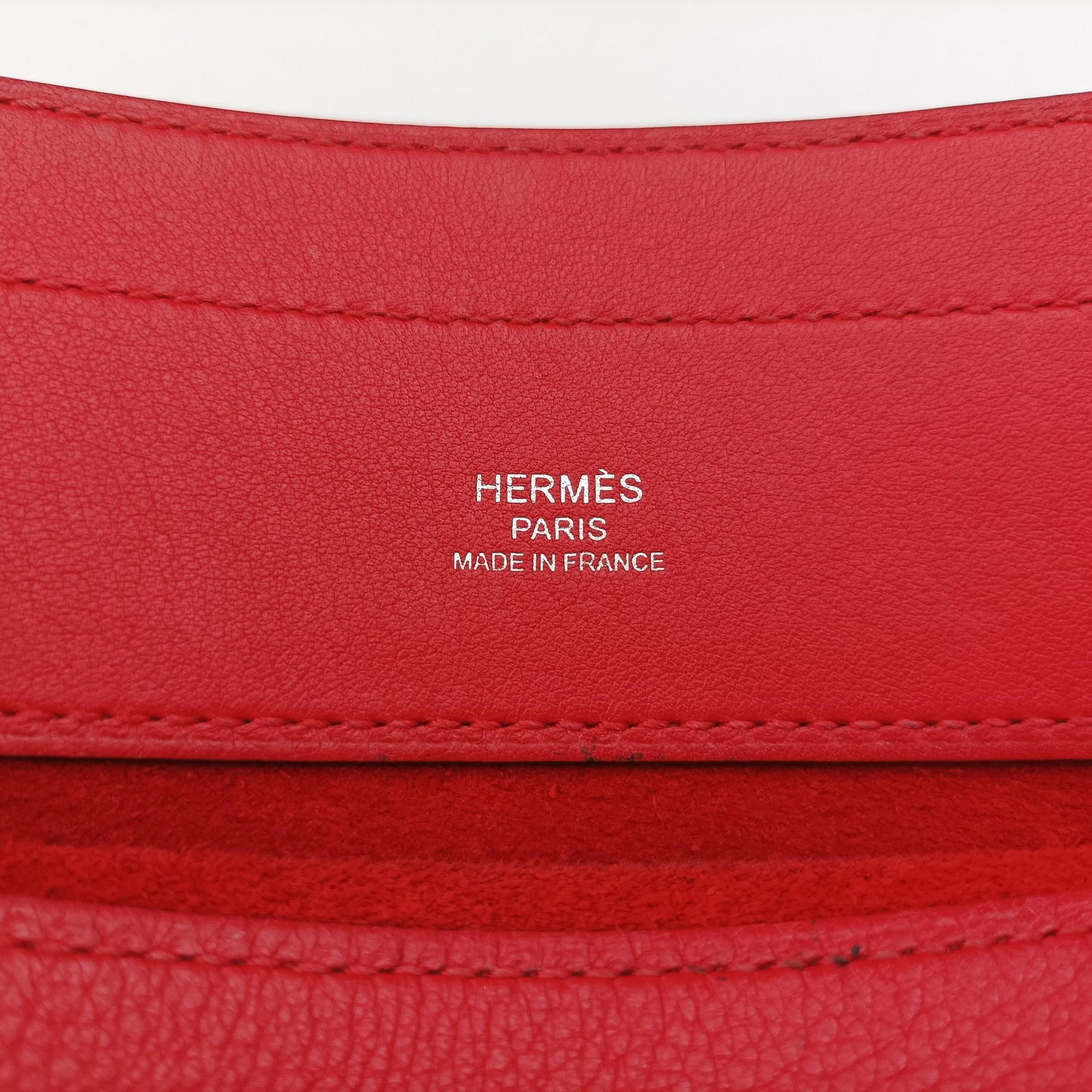 Pre-owned Hermes Sac Aline mini Red lambskin  shoulderbag | stylenewstar