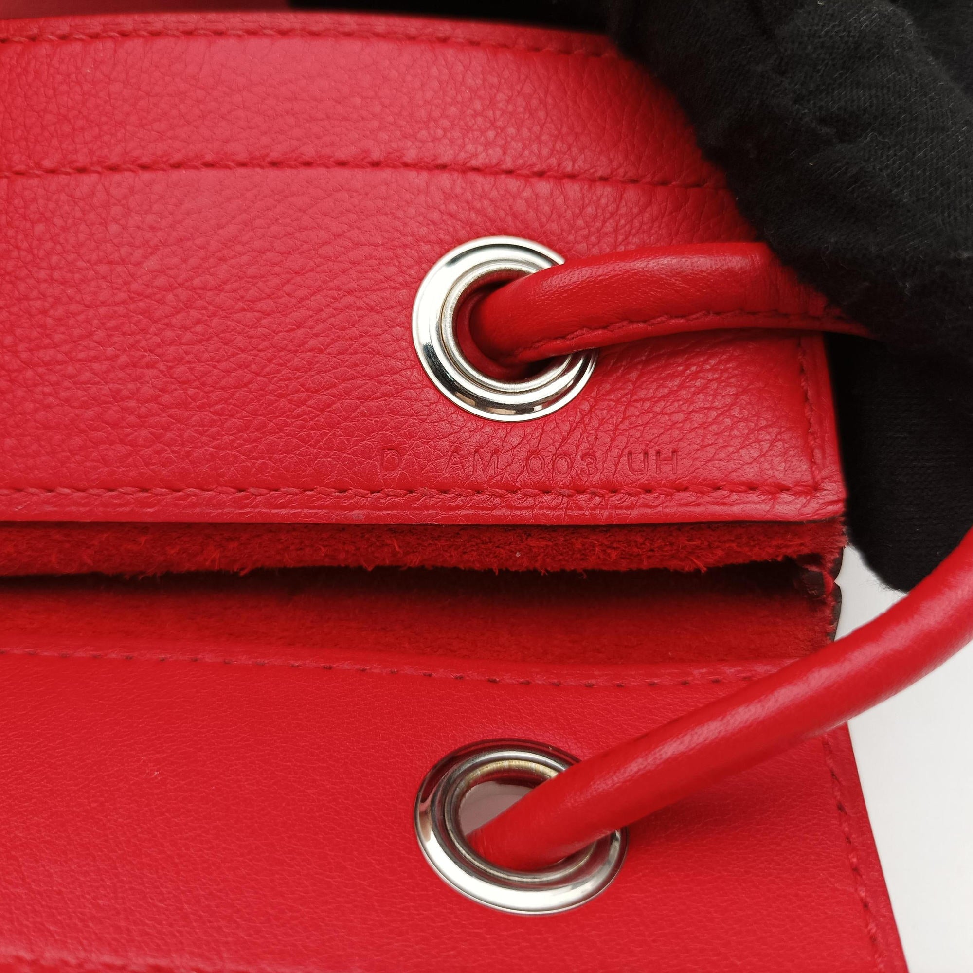 Pre-owned Hermes Sac Aline mini Red lambskin  shoulderbag | stylenewstar
