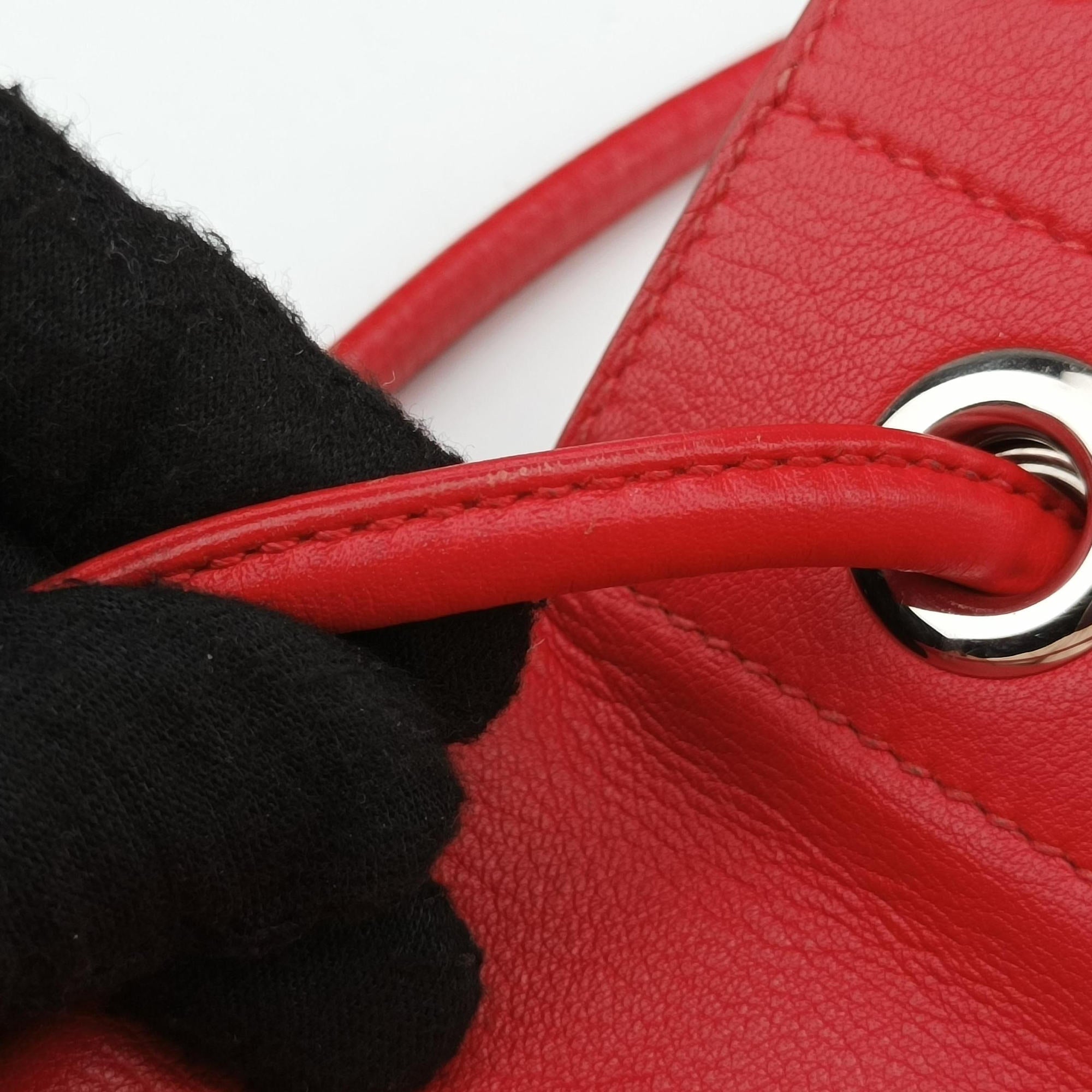 Pre-owned Hermes Sac Aline mini Red lambskin  shoulderbag | stylenewstar