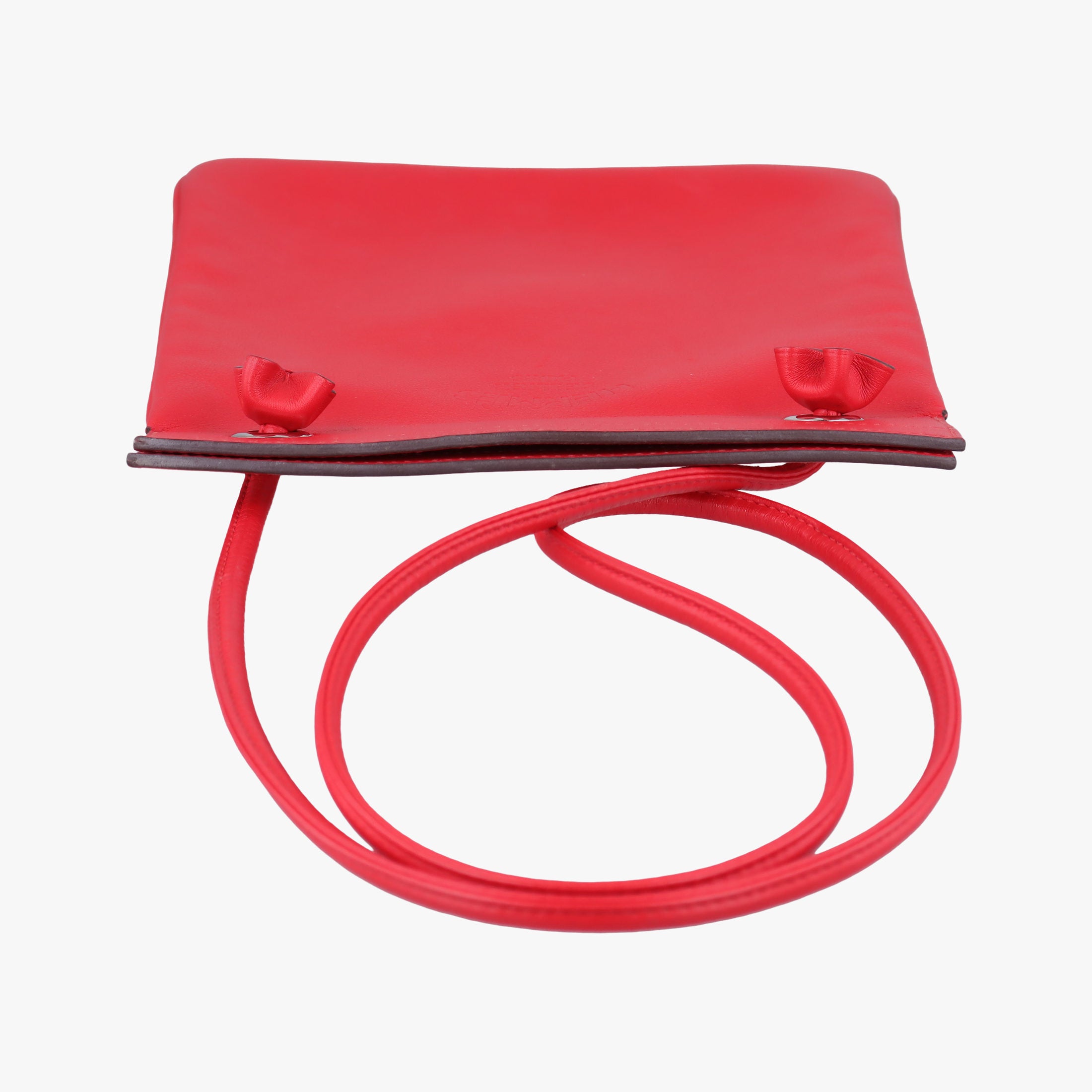 Pre-owned Hermes Sac Aline mini Red lambskin  shoulderbag | stylenewstar