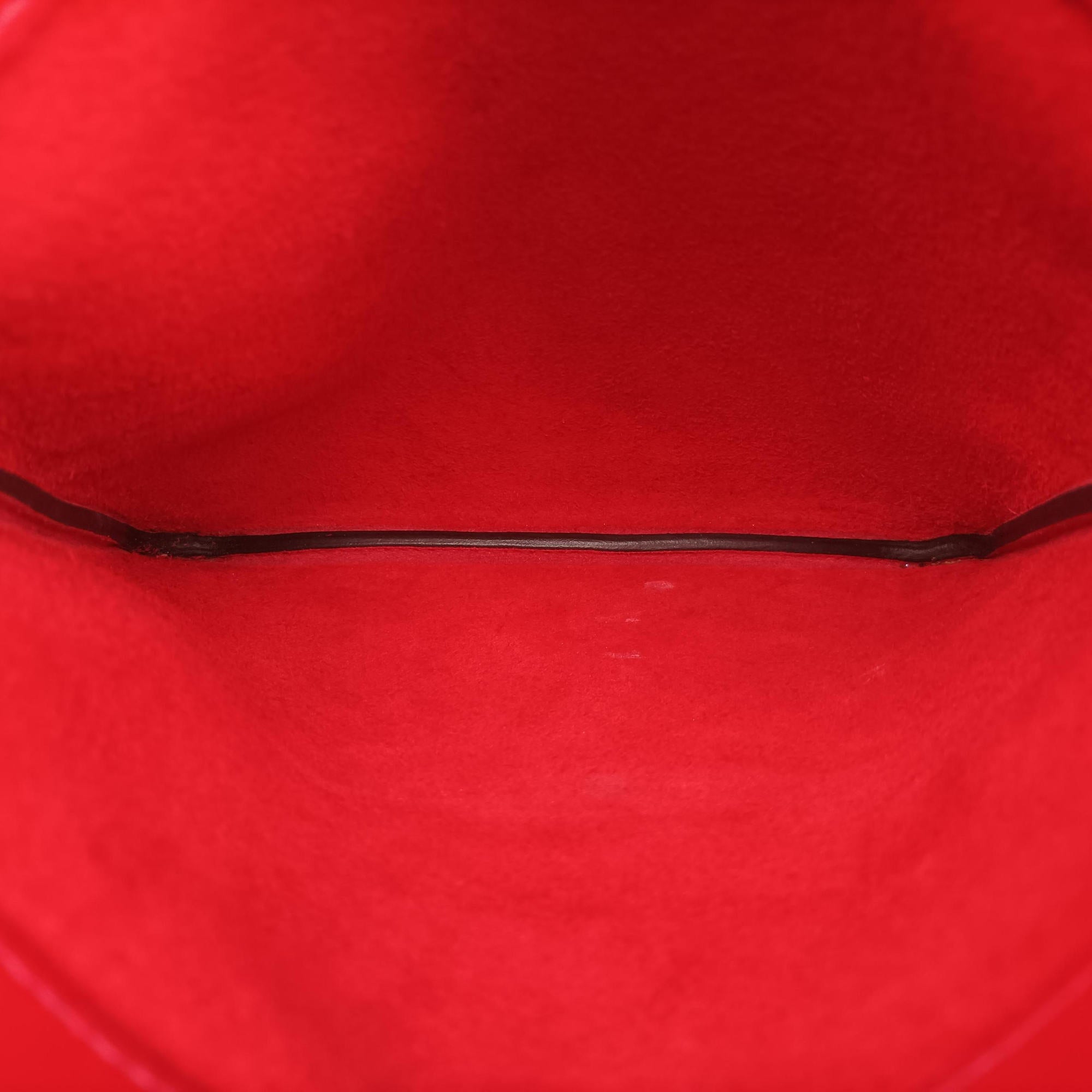 Pre-owned Hermes Sac Aline mini Red lambskin  shoulderbag | stylenewstar