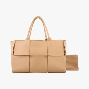 Vintage Bottega Veneta THE ARCO Tote khaki lambskin  handbag | stylenewstar