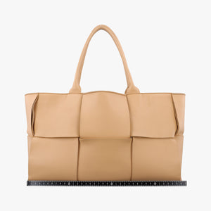 Vintage Bottega Veneta THE ARCO Tote khaki lambskin  handbag | stylenewstar