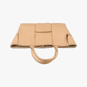 Vintage Bottega Veneta THE ARCO Tote khaki lambskin  handbag | stylenewstar