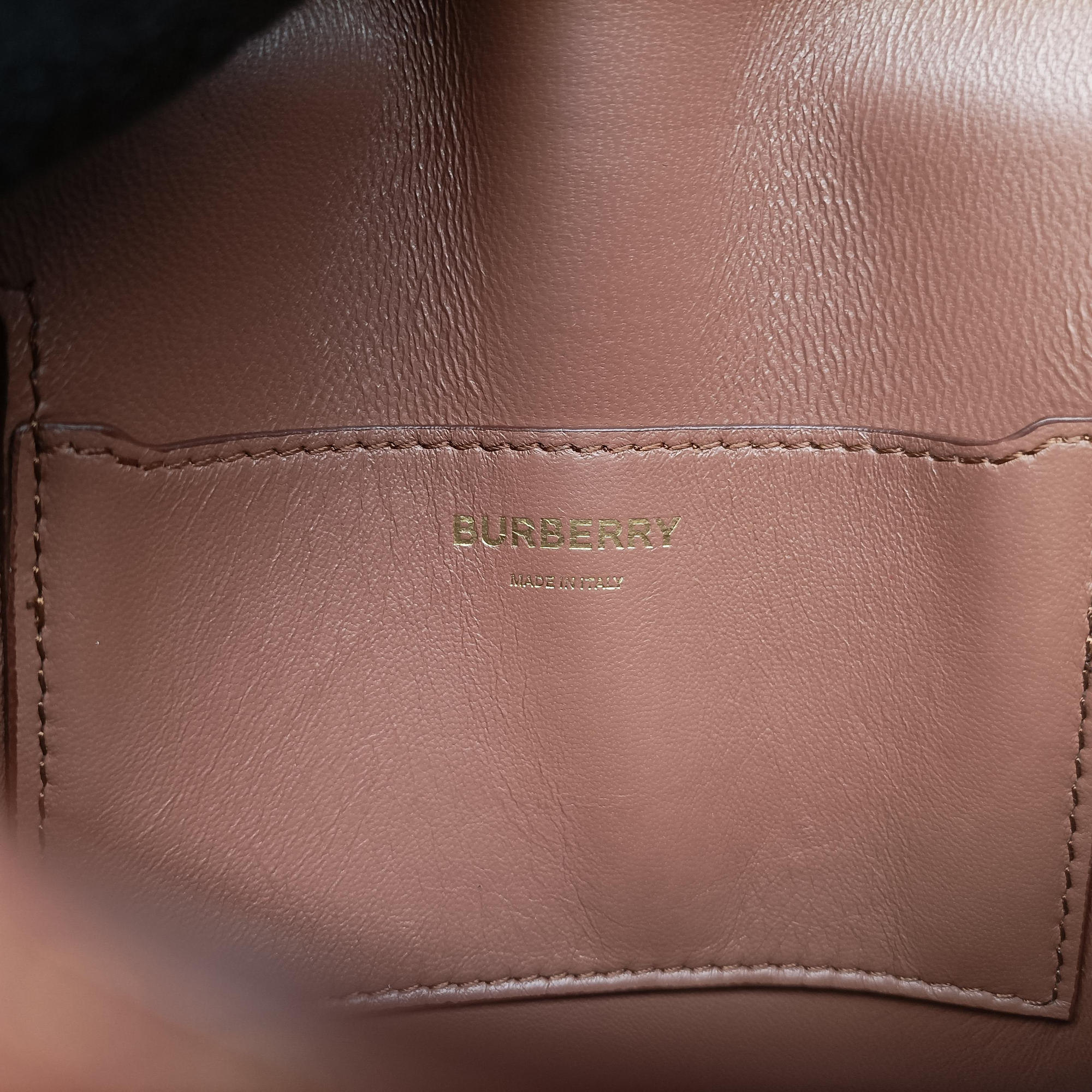 Pre-owned Burberry TB structured Brown Leather  bum bag/waist bag | stylenewstar