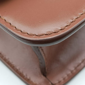 Pre-owned Burberry TB structured Brown Leather  bum bag/waist bag | stylenewstar
