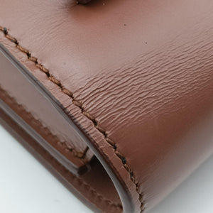 Pre-owned Burberry TB structured Brown Leather  bum bag/waist bag | stylenewstar