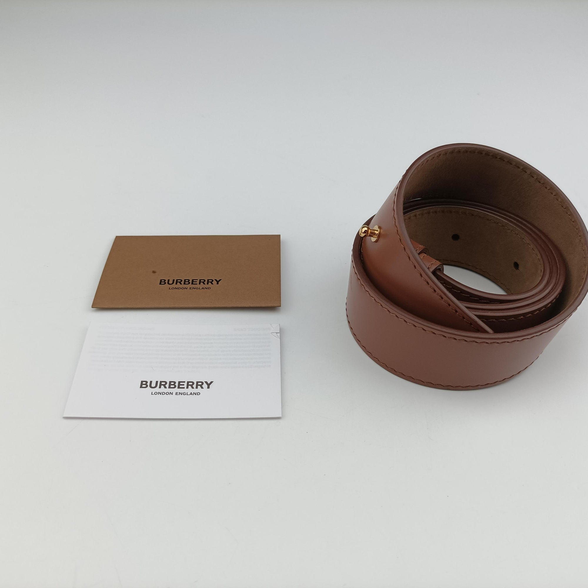 Pre-owned Burberry TB structured Brown Leather  bum bag/waist bag | stylenewstar