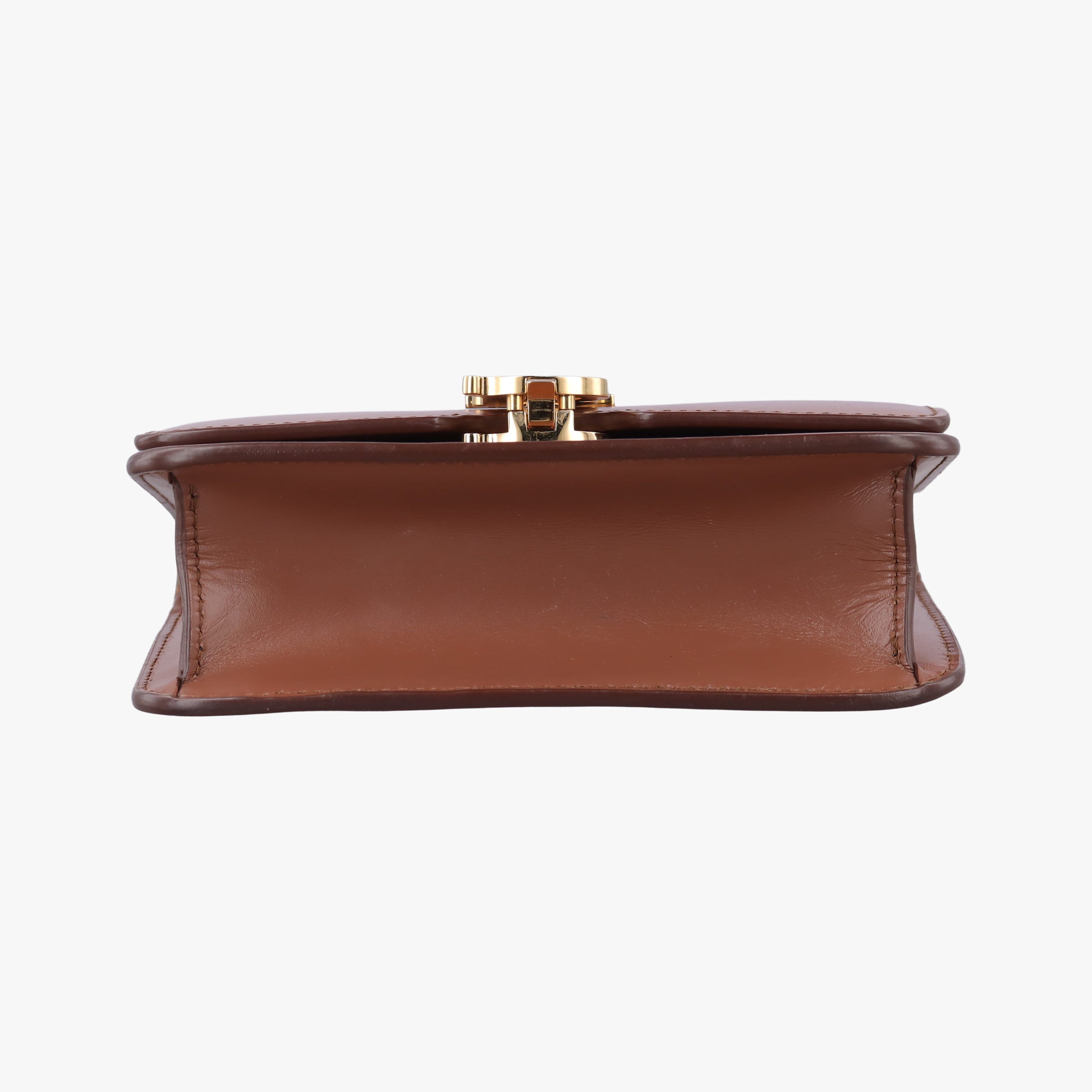 Pre-owned Burberry TB structured Brown Leather  bum bag/waist bag | stylenewstar
