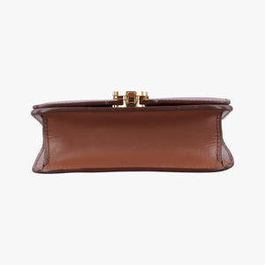 Pre-owned Burberry TB structured Brown Leather  bum bag/waist bag | stylenewstar