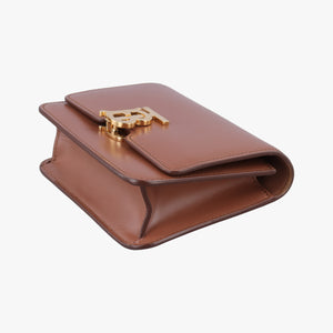 Pre-owned Burberry TB structured Brown Leather  bum bag/waist bag | stylenewstar