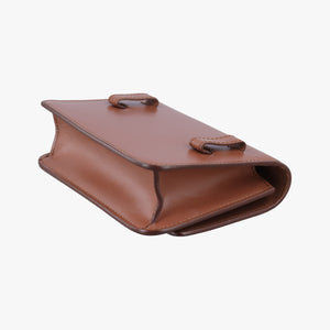 Pre-owned Burberry TB structured Brown Leather  bum bag/waist bag | stylenewstar