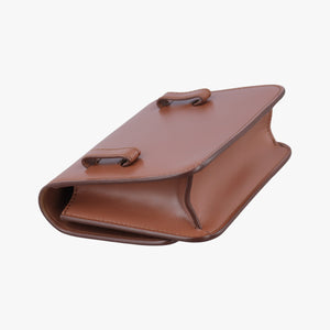 Pre-owned Burberry TB structured Brown Leather  bum bag/waist bag | stylenewstar