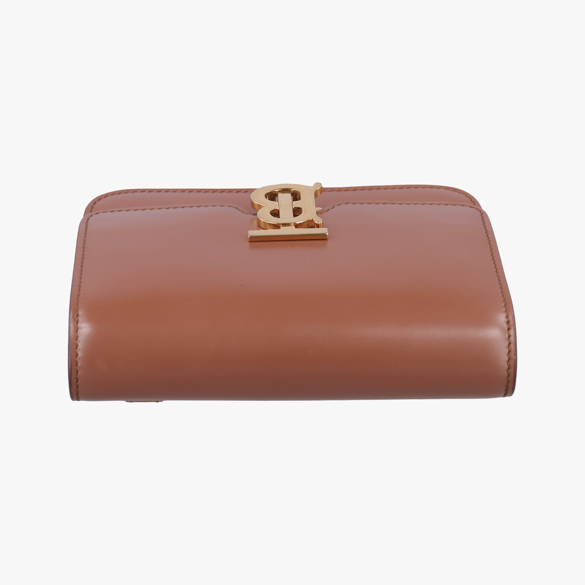 Pre-owned Burberry TB structured Brown Leather  bum bag/waist bag | stylenewstar