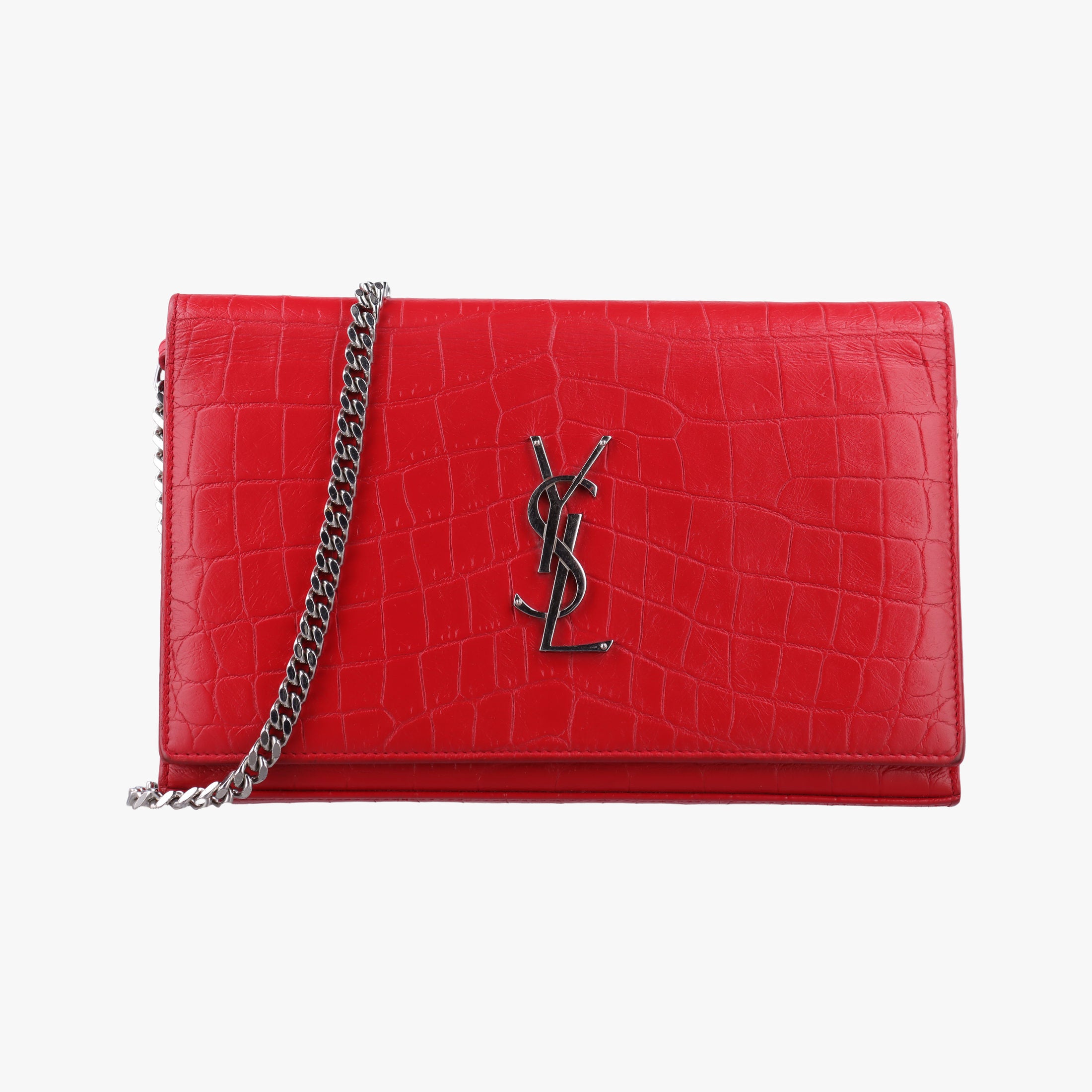 Pre-owned Yves Saint Laurent KATE Red Leather 377829 shoulderbag | stylenewstar