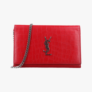Pre-owned Yves Saint Laurent KATE Red Leather 377829 shoulderbag | stylenewstar
