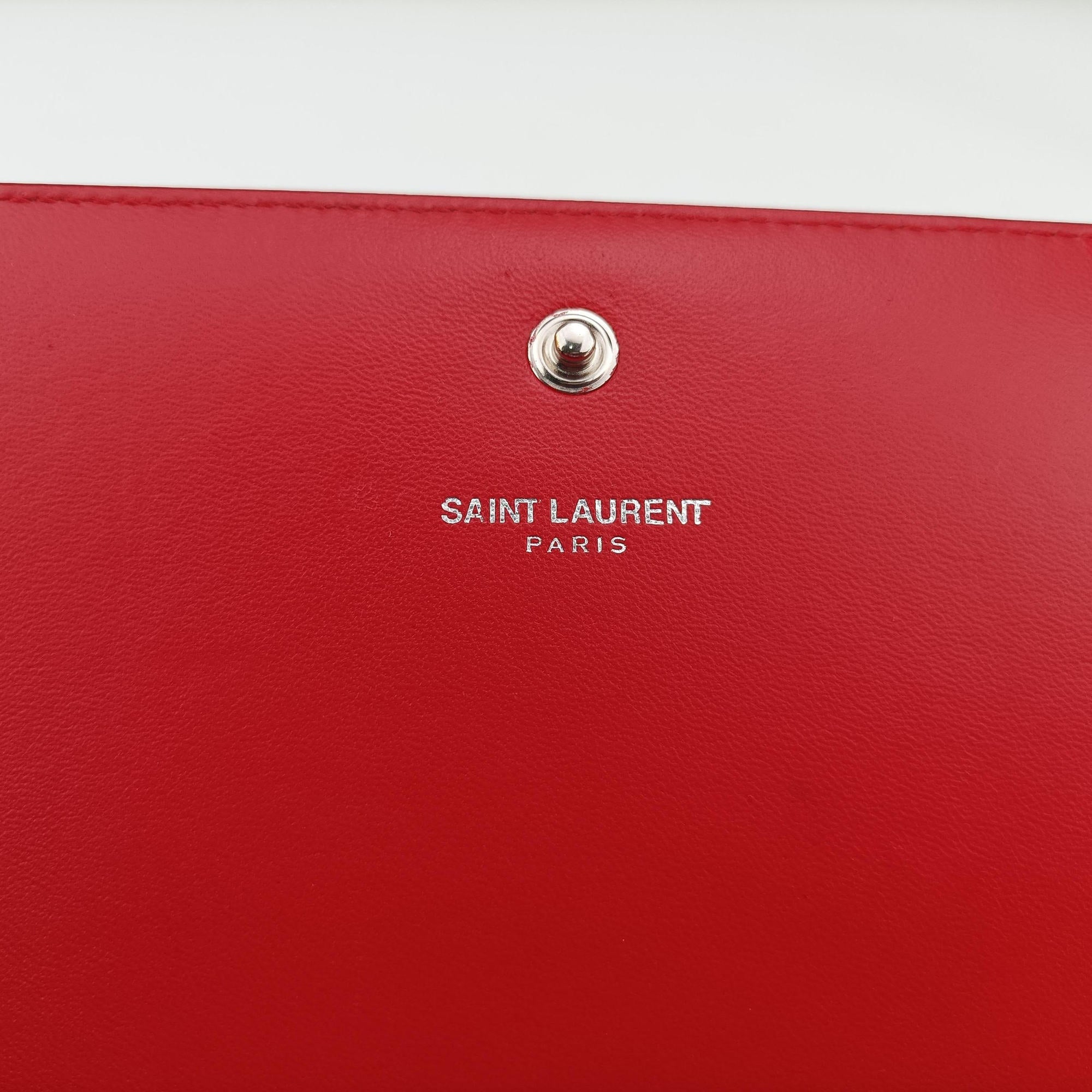 Pre-owned Yves Saint Laurent KATE Red Leather 377829 shoulderbag | stylenewstar