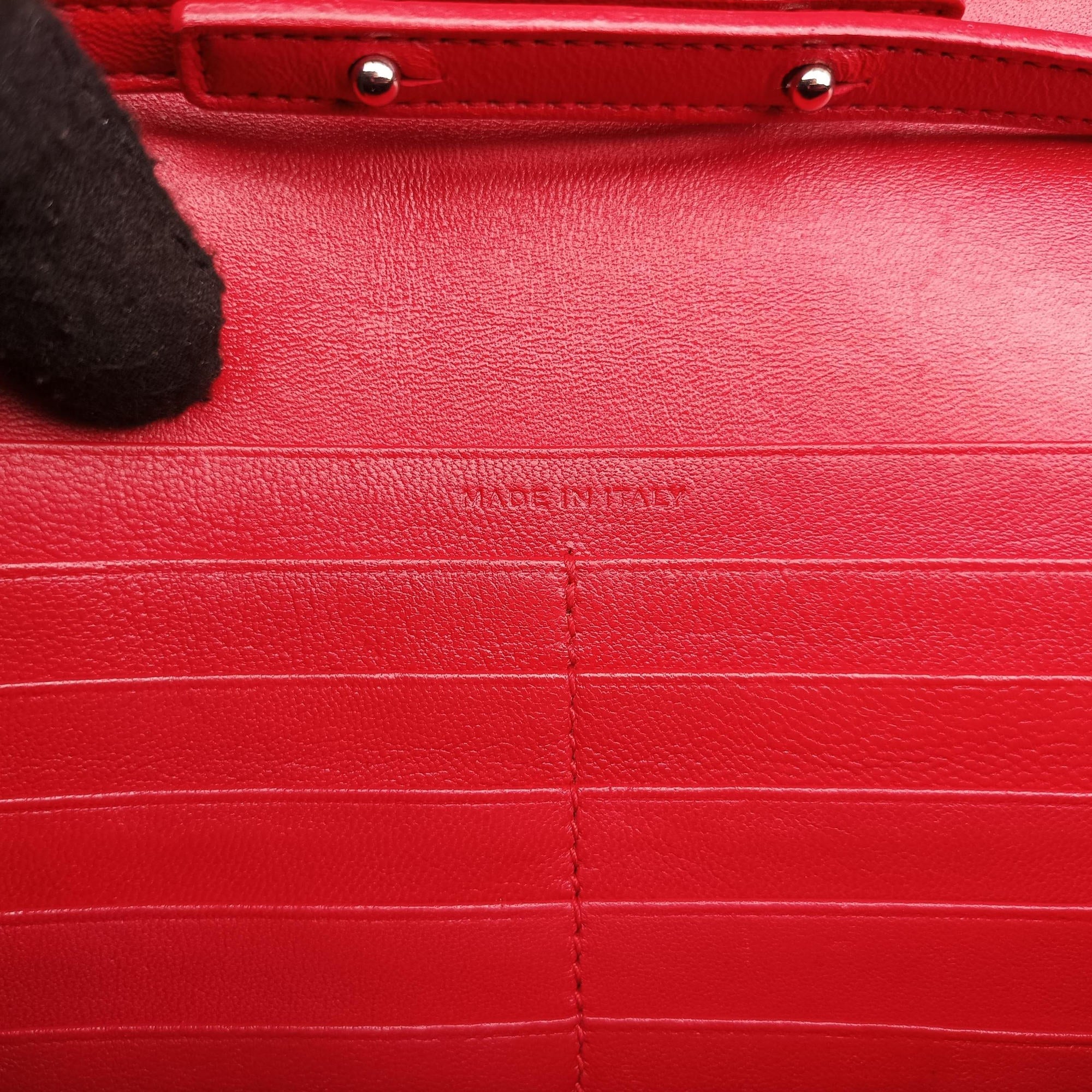 Pre-owned Yves Saint Laurent KATE Red Leather 377829 shoulderbag | stylenewstar