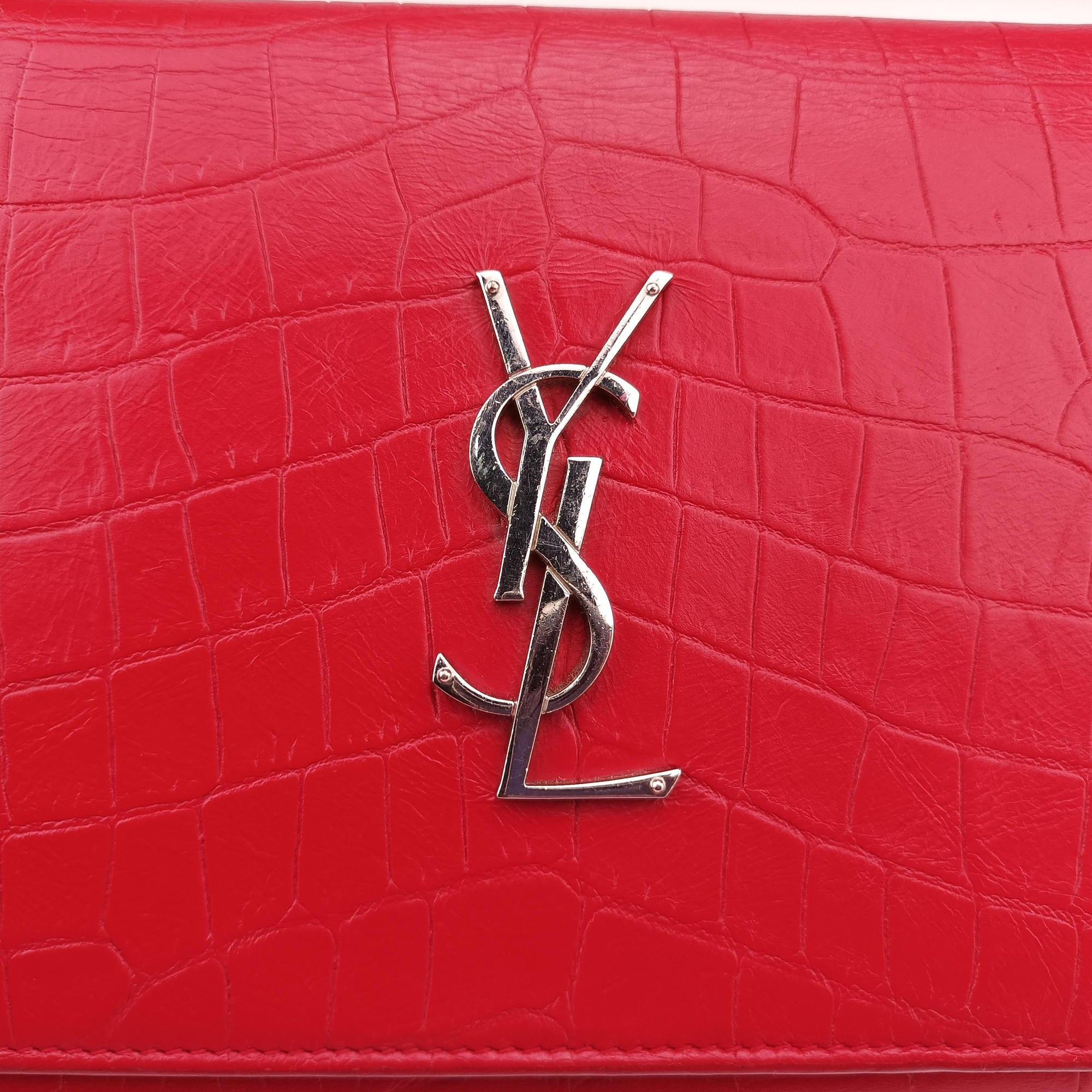 Pre-owned Yves Saint Laurent KATE Red Leather 377829 shoulderbag | stylenewstar