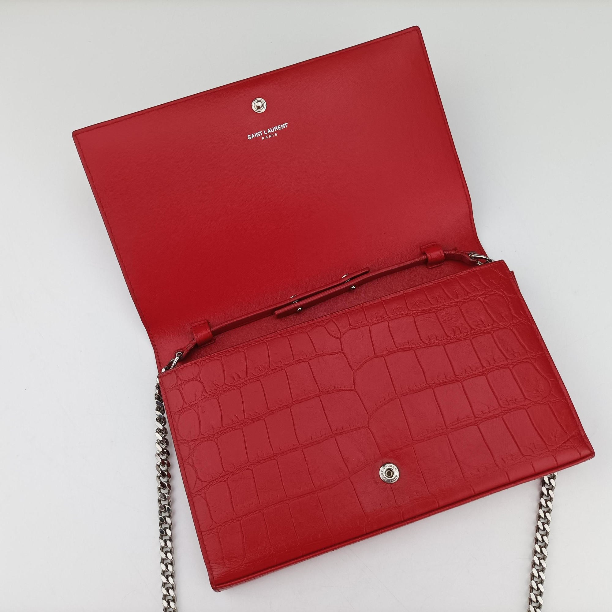 Pre-owned Yves Saint Laurent KATE Red Leather 377829 shoulderbag | stylenewstar