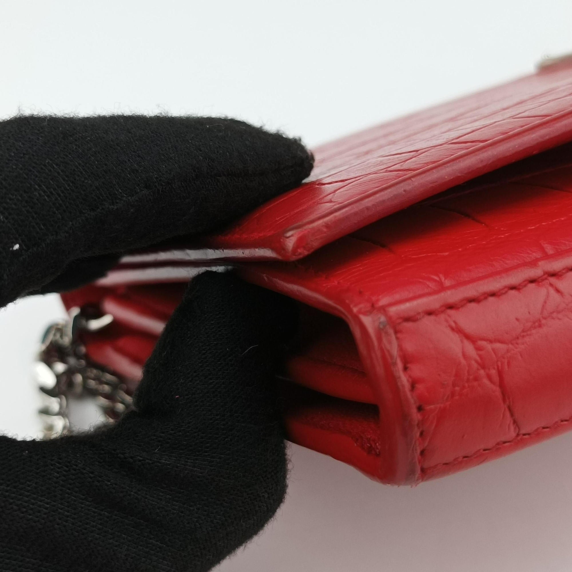 Pre-owned Yves Saint Laurent KATE Red Leather 377829 shoulderbag | stylenewstar